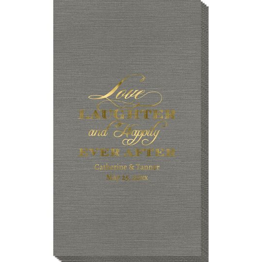 Love Laughter Ever After Bamboo Luxe Guest Towels